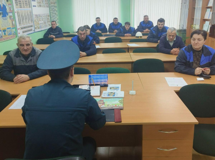 Филиал "Барановичский КЖБК" ОАО "Кричевцементноштфер" посетил старший инспектор сектора надзора и профилактики Барановичского горрайотдела по чрезвычайным  ситуациям 